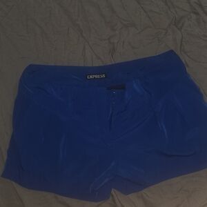Express Women's Vibrant Blue High Waist Shorts